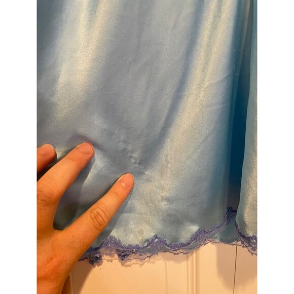 Vtg Y2K Victorias Secret Satin Lace Mini Slip Dress Size S Coquette Fairy Dainty - Picture 6 of 13